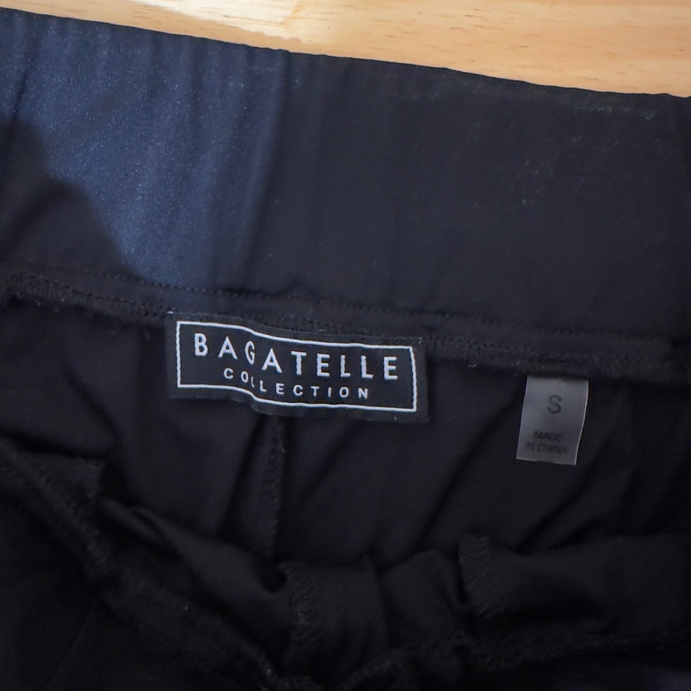 Bagatelle Collection Black Jogger Pants Elastic Waist Zip Pockets‎ Athletic SZ S - Picture 3 of 5